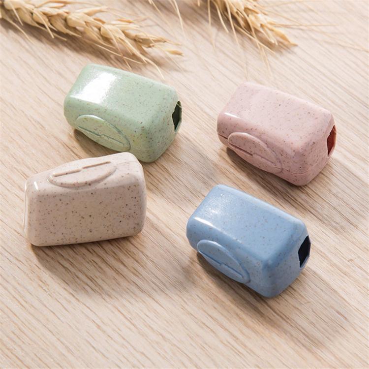 4PCS Household Bathroom Portable Solid Color Travel Toothbrush Cover Wash Brush Cap Case Box Home Accessories Small Tool Supply