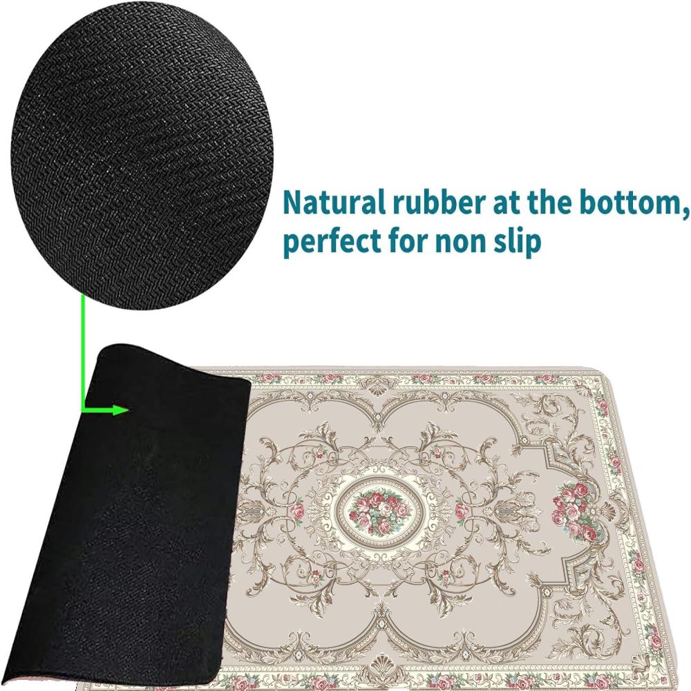 The Persian retro-style large mouse pad with rubber anti-slip lockstitch craftsmanship is suitable for laptop games