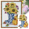 Cartoon Printed Cross Stitch Kit DIY 14CT Thread Art Needlework Home Wall Decor