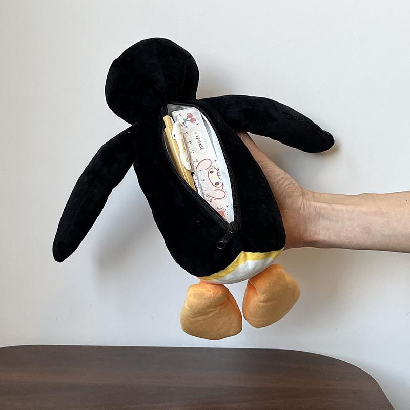 

Мультяшный Милый Пингвин Плюшевый Пенал Большой Вместимости Студенческие Канцелярские Принадлежности Сумка для Хранения Подарки