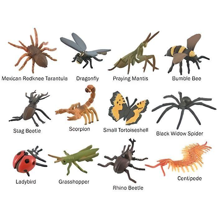 Jeu de mini insectes Collecta - 12 pièces - pour enfants de 3 ans et plus