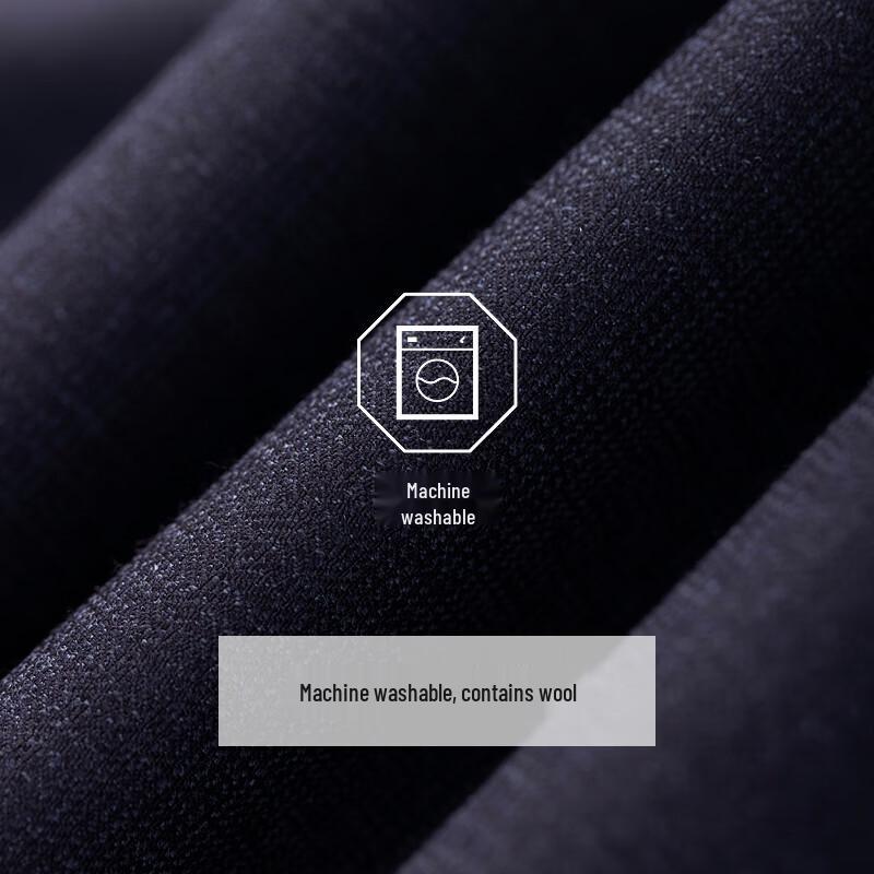 JOEONE Men's Machine Washable Wool Blend Straight Fit Dress Pants