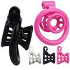 Men's Resin Chastity Lock 3D Penis Cage Colorful Wearable CB Lock Gay Cock Ring BDSM Cuckold Chastity Belt