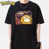 2025 Summer New Pokémon Handheld Game Cartoon Print T-shirt Men's and Women's Y2K Harajuku Loose Casual Short-sleeved Top