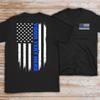 Custom Thin Blue Line American Flag Printed Tshirt Police Officer Custom Police Gift Thin Blue Line Police Department Tops Tee