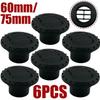 6X 60mm 75mm Air Vent Deflector Outlet Louver Rotatable Diesel Parking Heater Air Conditioner Round For Car Truck VAN Camper