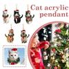 Animal-Themed Acrylic Cat Pendants Exquisite Craftsmanship 2D Animal Pendants for Gift Giving