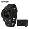 Sanda Multi-Function Smart Watch: Waterproof, Pedometer, Alarm Clock for Hiking & Sports - Unisex