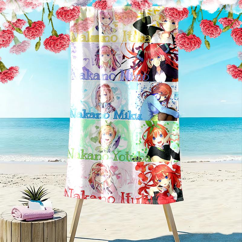 Nakano Mikuko 2D Flat Print Beach Towel, Large Soft Quick Dry Towel for Beach Camping Swimming.NSTJ0928121