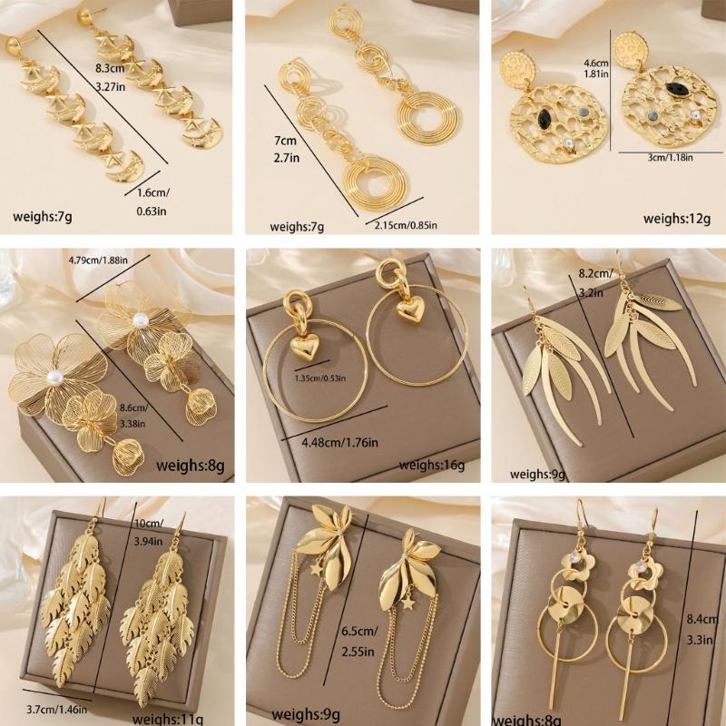 Geometric Stainless Steel Dangle Earrings For Women Lightweight And Allergy Resistant Drop Ear Pendant Fashion Jewelry