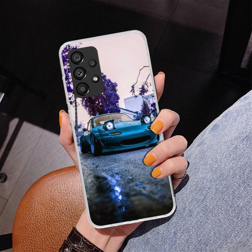 JDM Car MX5 Cute Phone Case For Samsung Galaxy A52 A32 A22 A12 A51 A31 A50S A30S A20S A10S Note 20 Ultra 10 Plus S10 A72 A71 Gal