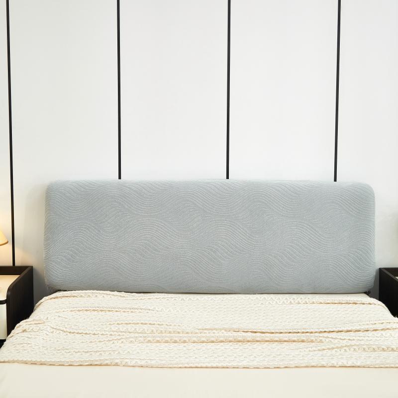 1 PC splash proof Headboard Cover wave pattern Headboard Cover knitted elastic jacquard Bedside Cover for bed in bedroom