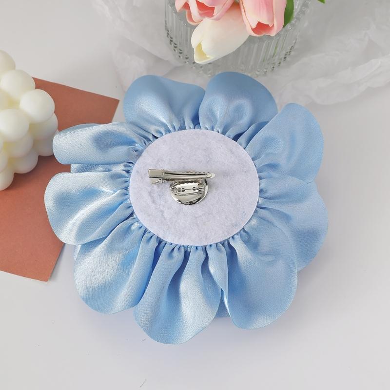 Handgefertigte Stoffblumen-Brosche für Damen Pfingstrosen-Anstecknadel Modisches Accessoire
