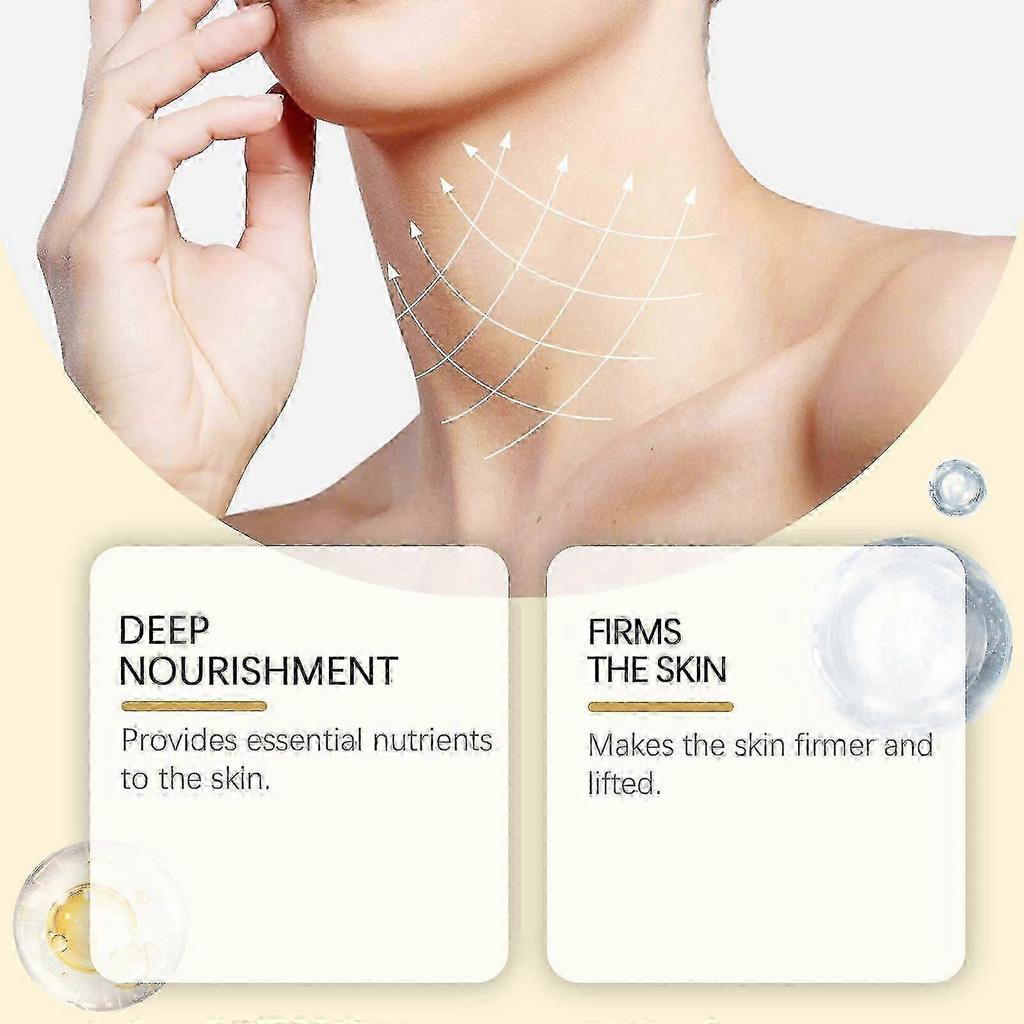 AH-8 Firming Neck Cream for Crepey Skin Body Care Comfort Neck Firming Cream with Roller, Anti-Aging Moisturizer for Neck and Chest, Skin Tightening L