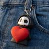 Spooky Bag Charm Holding Heart Grim Reaper Keychain Charm, 3D Printed Gothic Skull Decor with Backpack Accessory Ball Chain, Backpacks Bags