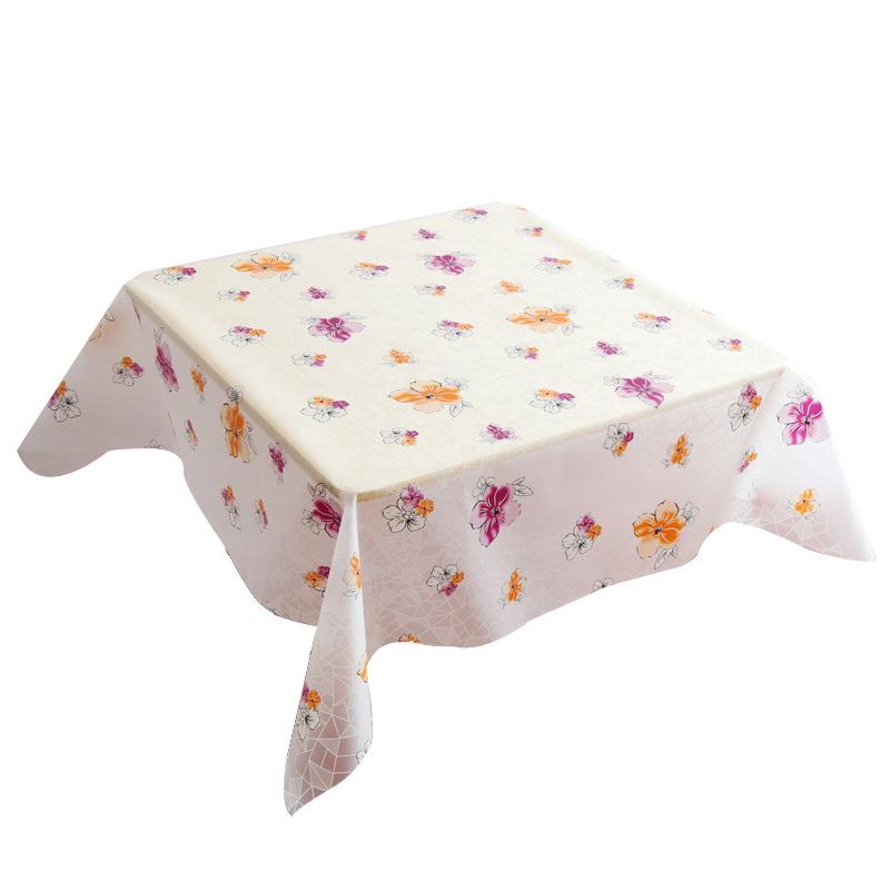 Eco-Friendly PVC Tablecloth: Waterproof, Heat-Resistant, and Oil-Proof Dining and Coffee Table Cover.