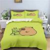 Capybaras Duvet Cover Anime Bedding Pillowcase Printed General Children And Adult Set Queen Size Reactive Printing Quilt