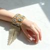 Luxury European-American Rhinestone Multi-row Tassel Bracelet