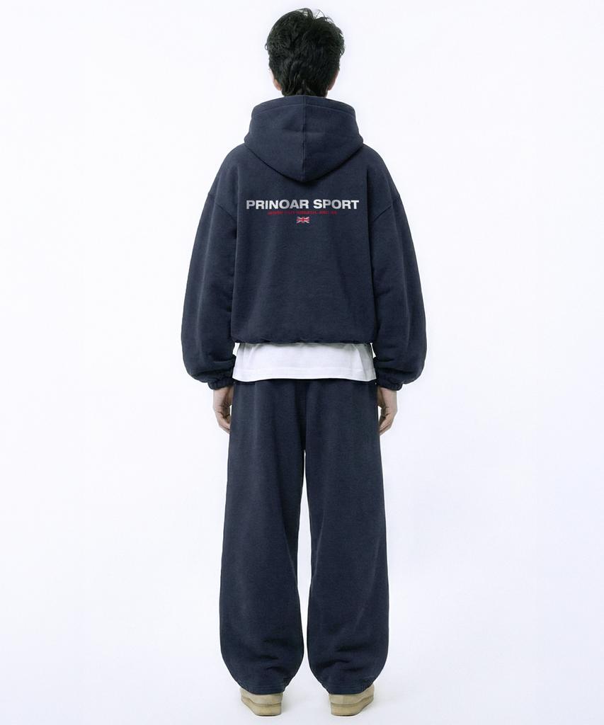 PRINOAR Small Sport String Single-Pleat Wide Pants - Navy