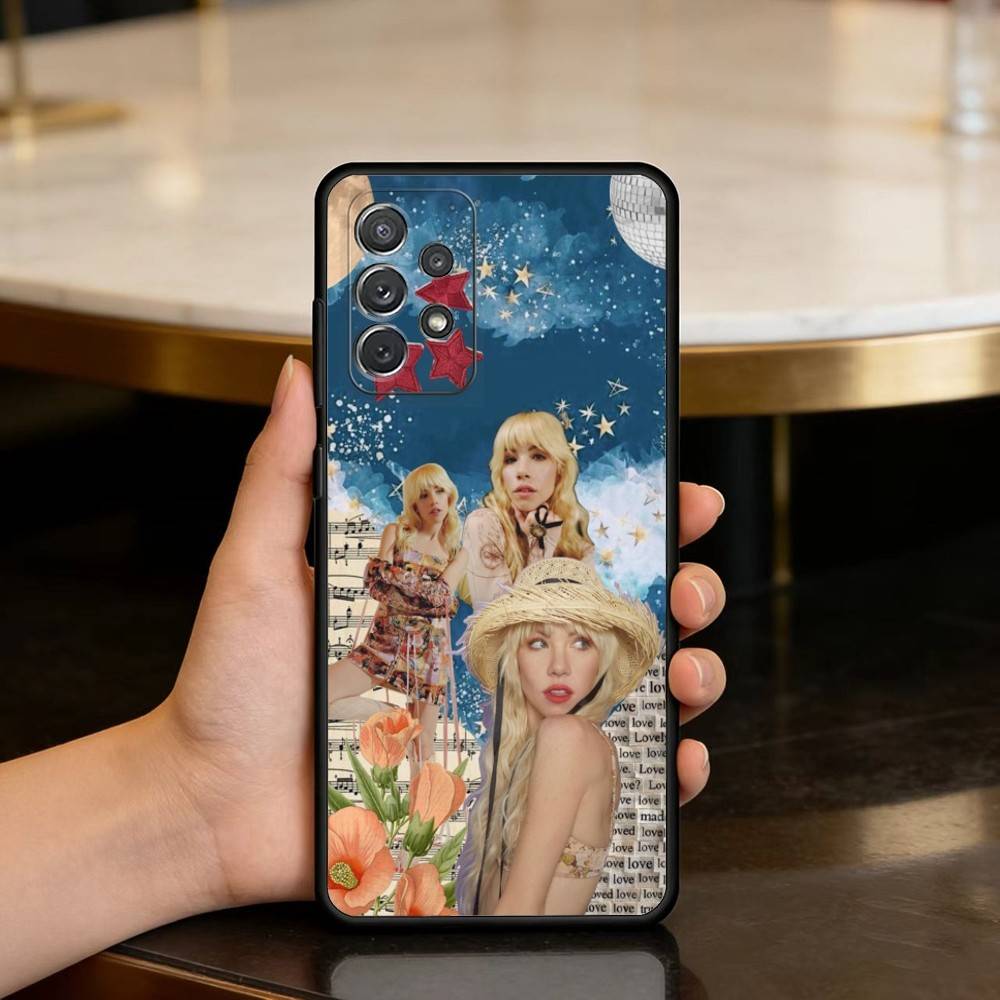 Singer Carly Rae Jepsen Phone Case For Samsung Galaxy A73,A72,A71,A70,A53,A52,A51,Soft Silicone Black Cover