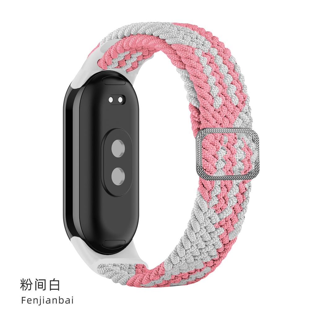 Strap for Xiaomi Mi Band 10 9 8 Elastic Braided Solo Loop Adjustable Buckle Replacement correa bracelet for Miband 4 3 5 6 7