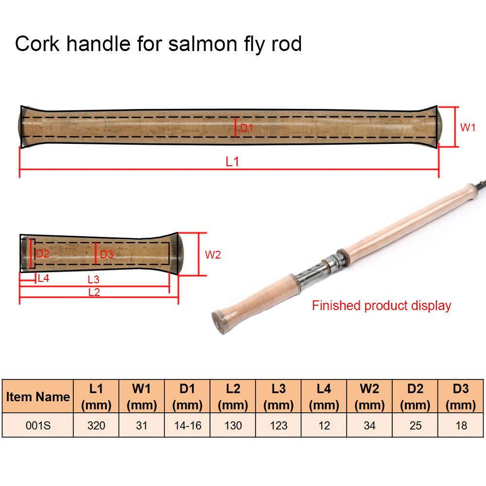 Customize Cork Handle Nature for Fly Fishing Rod and Fly Reel Seat Accessories (E10)