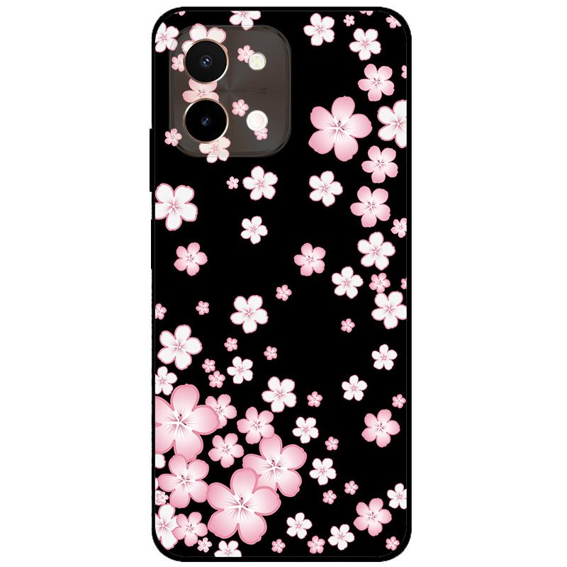 For Vivo Y28 4G Case 6.68'' Black TPU Silicon Cartoon Protection Cover for VivoY28 Y 28 4G Shockproof Capa Wolf Animals Soft Bag