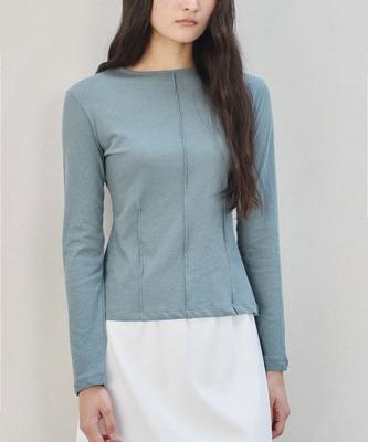 DIGUE Side Slit Detail T (Blue Gray)