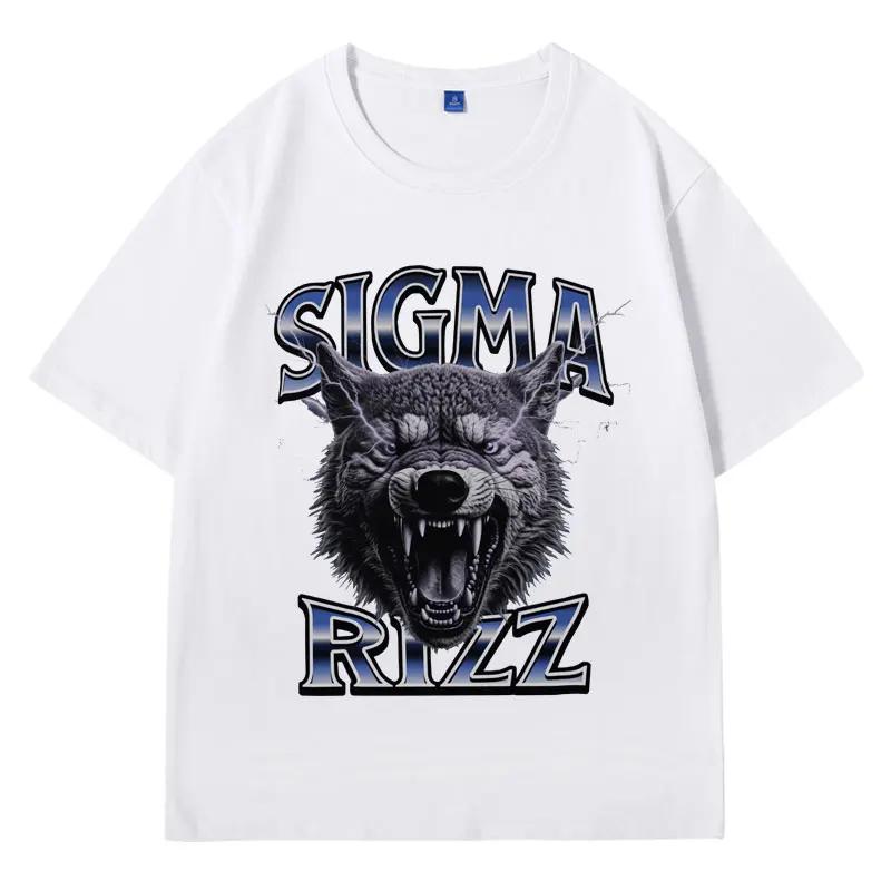 Sigma Rizz Fun Meme Pattern T-shirt for Women's 90s Aesthetics Gift: Short Sleeve Retro Harajuku T-shirt for Women's Style