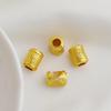 Gold-Plated Fu Character Barrel Bead – Lucky Charm DIY Jewelry Spacer