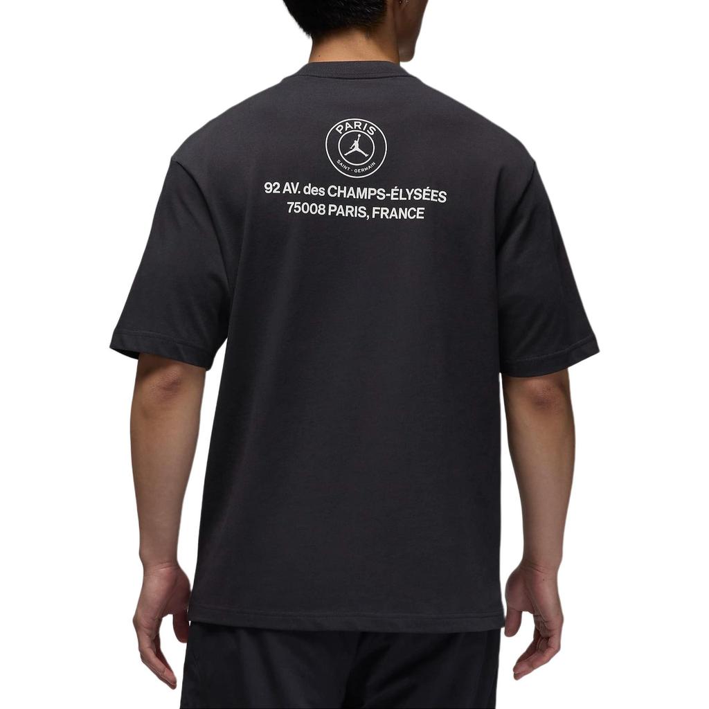 Jordan FW24 MJ PSG STMT SS GFX Comodo Pullover Sportivo Girocollo Manica Corta T-Shirt Uomo Top Nero Vela-Bianco FV7734-045