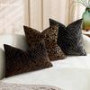 2 Stück Samt Zebra Leopard Muster Dekorative Kissenbezüge Weiche Jacquard Chenille Luxus Überwurf Kissenbezüge Für Sofa Bett Dekor