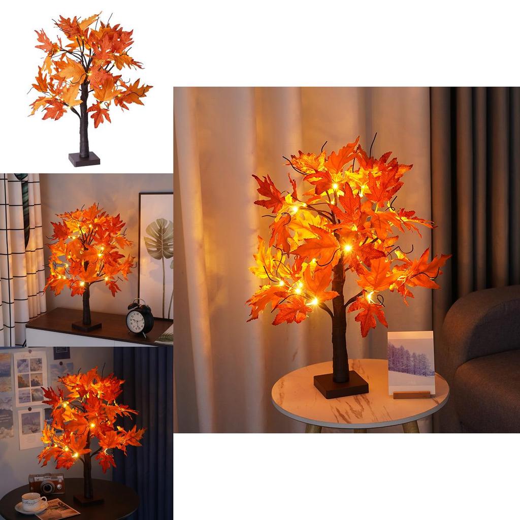 Led Maple Tree Light With 24 Leds For Thanksgiving Christmas Party Home Decoration Indoor Garden Scene