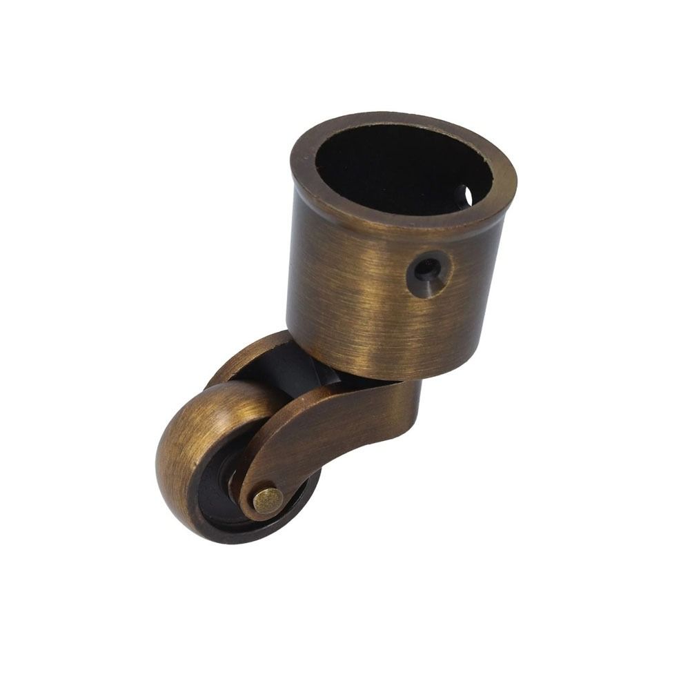 Stable Round Cup Caster Silent Wear Resistant Antique Caster Matte Brushed Furniture Wheel Dia Swivel for Storage Boxes