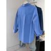 Frühling Herbst Rollkragen Einfarbig Lässig Mode Strickjacke Hemd Damen Langarm Schlicht Alleskönner Bluse Top