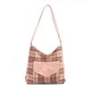 Trendy Summer 2024 Korean Style Plaid Tote Bag For Women With Chic Bow Detail