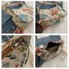 Borsa da viaggio casual con ricamo floreale per donna, borsa a tracolla monospalla personalizzata da ascella