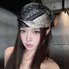 Geometric Shape Cashew Flower Print Scarf Y2K Hair Scarf Elegant Leopard Print Silk Scarf  Beach