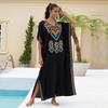 Embroidered Loose Women's Long Dress, Beach Dress, Sun Protection Cover Shirt