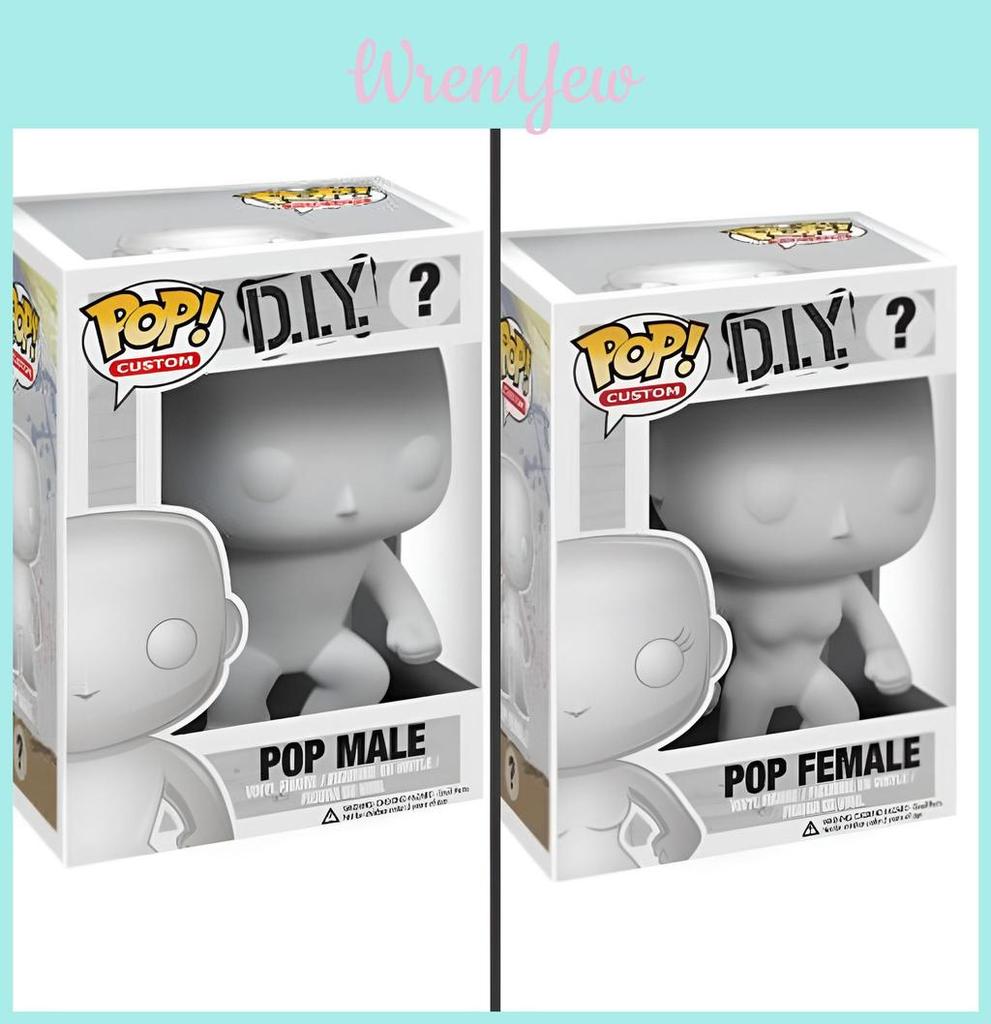 3.93-4.72 Inches Tall Pop Diy Male Female Figures For Custom Designs