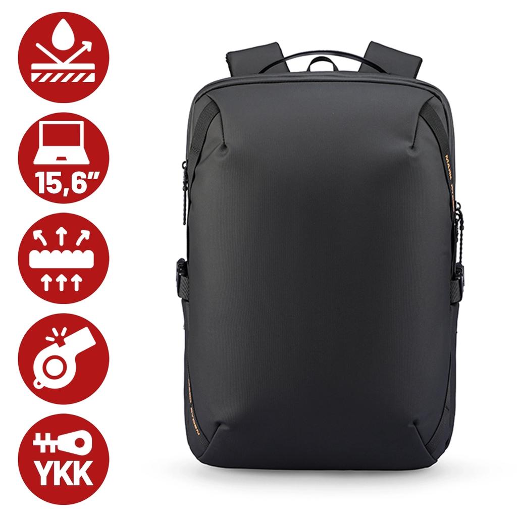 Mark Ryden Travel Backpack for 15.6" Laptop, Waterproof, 21L Capacity, with Keychain and Whistle 44 x 29 x 17 - Black