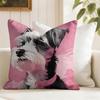 Dog Fashion Cushion Cover Summer Linen Pillow Case Organic Fabric Cushion Cover DoubleSided Print Sofa Home Decor