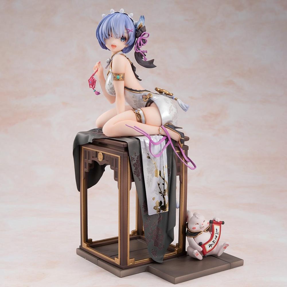 Anime Remu Emilia figure Remu Emilia action figures Cheongsam Remu Emilia figurine Doll PVC Model Toys Collection Statue Gifts
