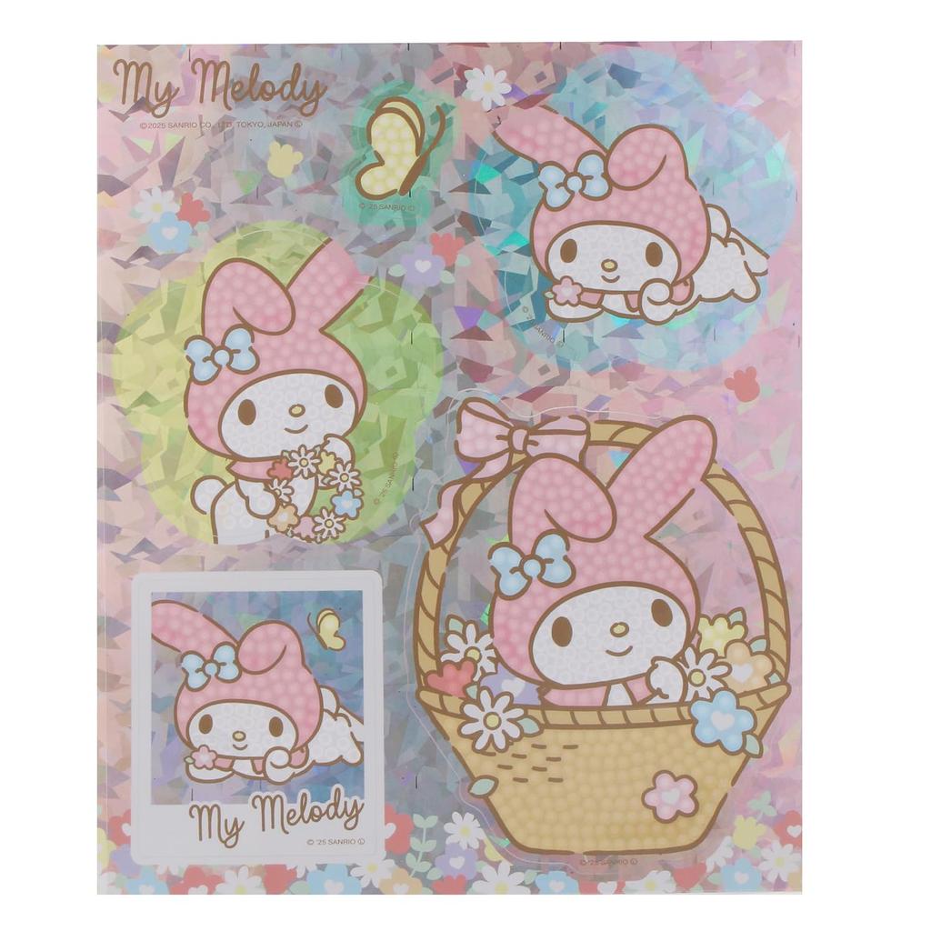 Maruka Sanrio Glitter Gem Sticker My Ages 6 and 175597 Kit, Melody, Up,