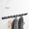 Aluminum Robe Hook Grey White Black Creative 3 4 5 6 Row Wall Hook for Bathroom Kitchen Lavatory Home Coat Towel Key Holder