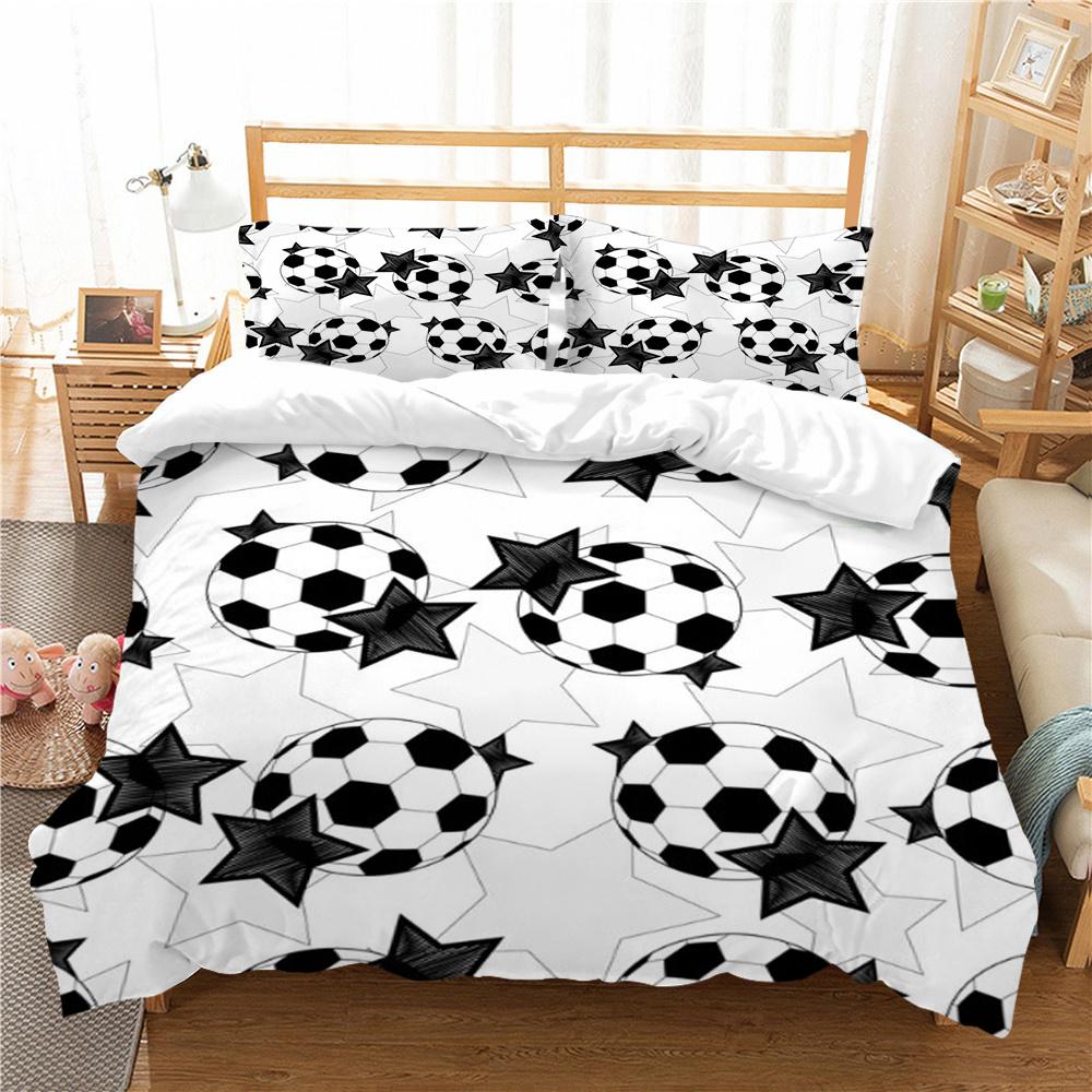 Heißer Verkauf Bettbezug Sets 3D Gedruckt Bett Set Fußball Heimtextilien Highend Polyester Quilt Abdeckung Kinder Einzigen Größe Bettdecke