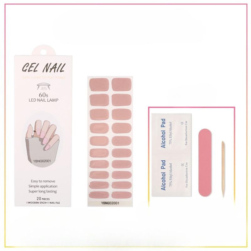 Semi-curing Light Therapy Nail Stickers Gel Nail Stickers Semi-curing Light Lamp Nail Stickers Harden, Last Long and Are Waterproof
