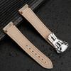 Curved End Silicone Strap Folding Buckle Men Women Soft Waterproof Sport Bracelet Watch Band for Omega x Swatch Moonswatch 20mm