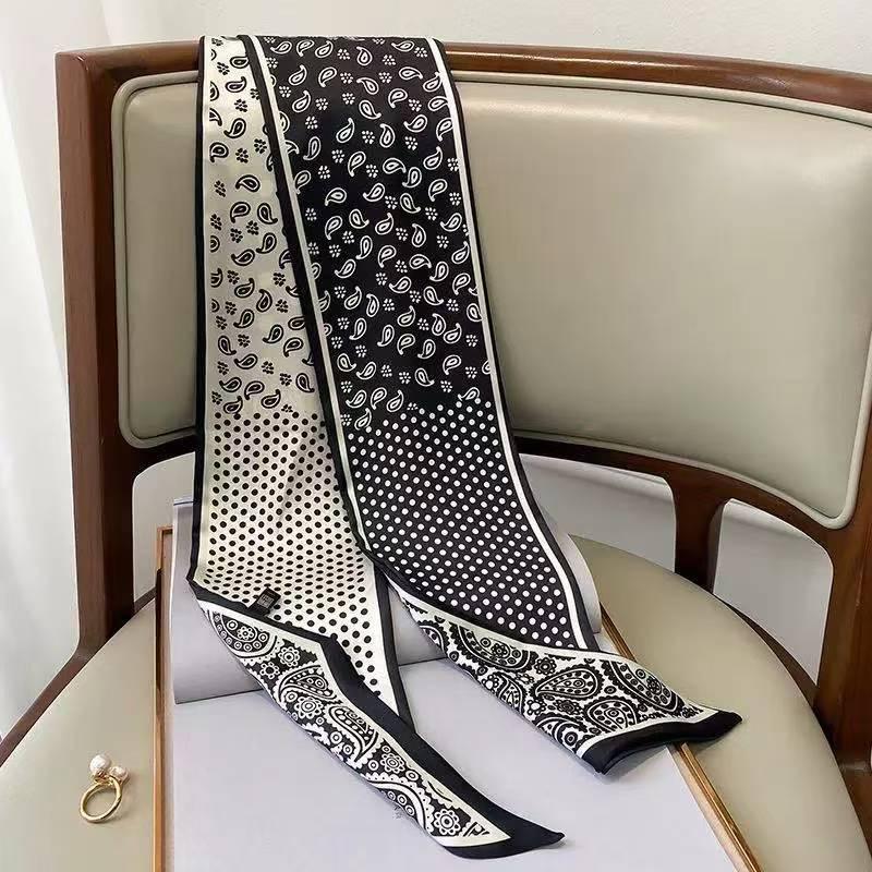 Gorgeous Paisley Print Summer Scarf  Brand Design Women Skinny Bag Scarves Hair Band Neck Silk Scarf Lady Foulard Headband