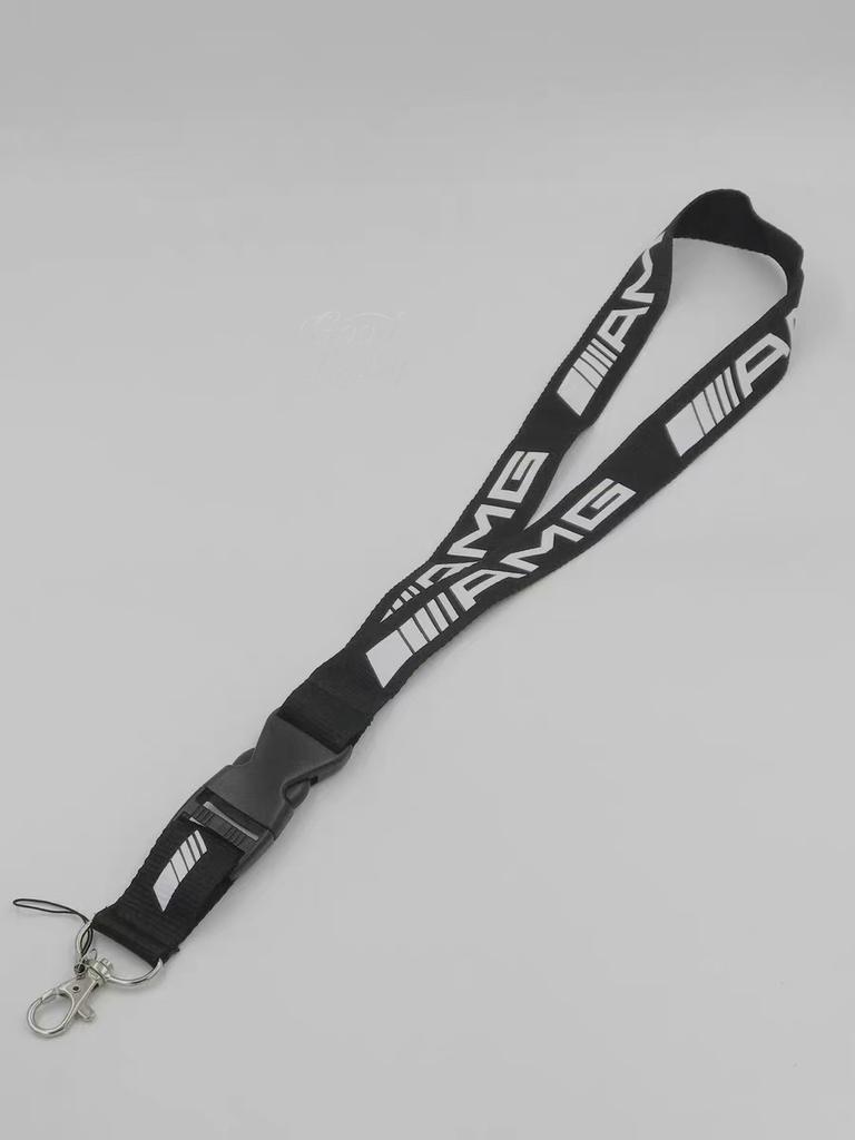 D71pcs Lanyard Double-sided Mobile ID Card Hanging Strap Car Keychain for Mercedes Benz B/C/E/S Class A Class C200L GLC Key Gift
